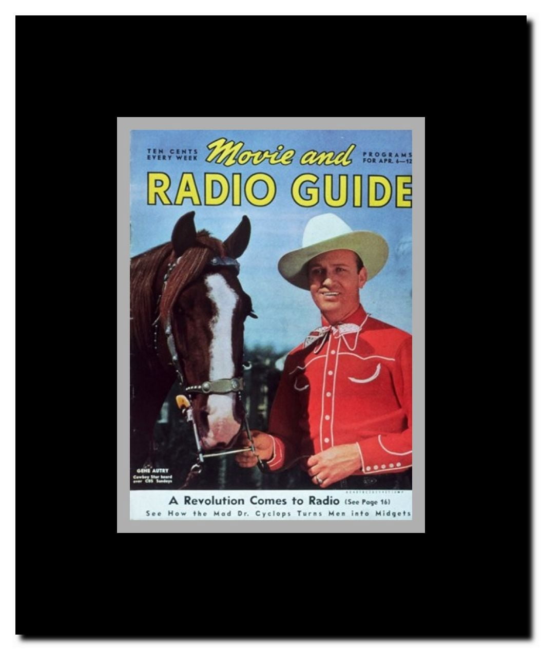 Gene Autry Framed Movie Poster