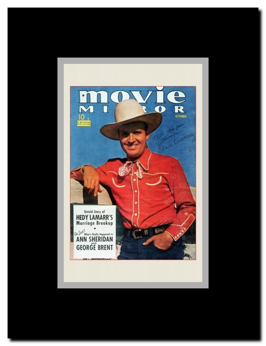 Gene Autry Framed Movie Poster