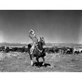 thumbnail image 1 of Gene Autry Riding a Horse and Holding a Western Hat Photo Print (8 x 10), 1 of 1