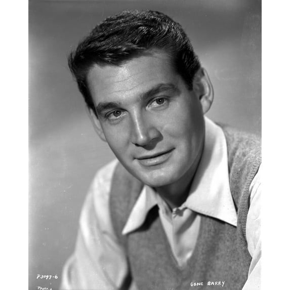 Gene Barry wearing a sweater vest Photo Print (8 x 10)