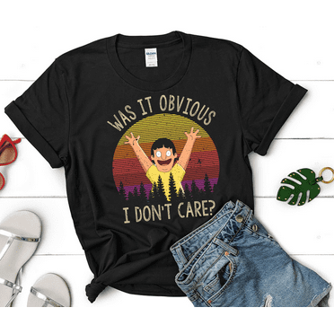 Gene Belcher "Is It Obvious I Don't Care?" Vintage Tee, Bob's Burgers Shirt, Fan Gift Shirt