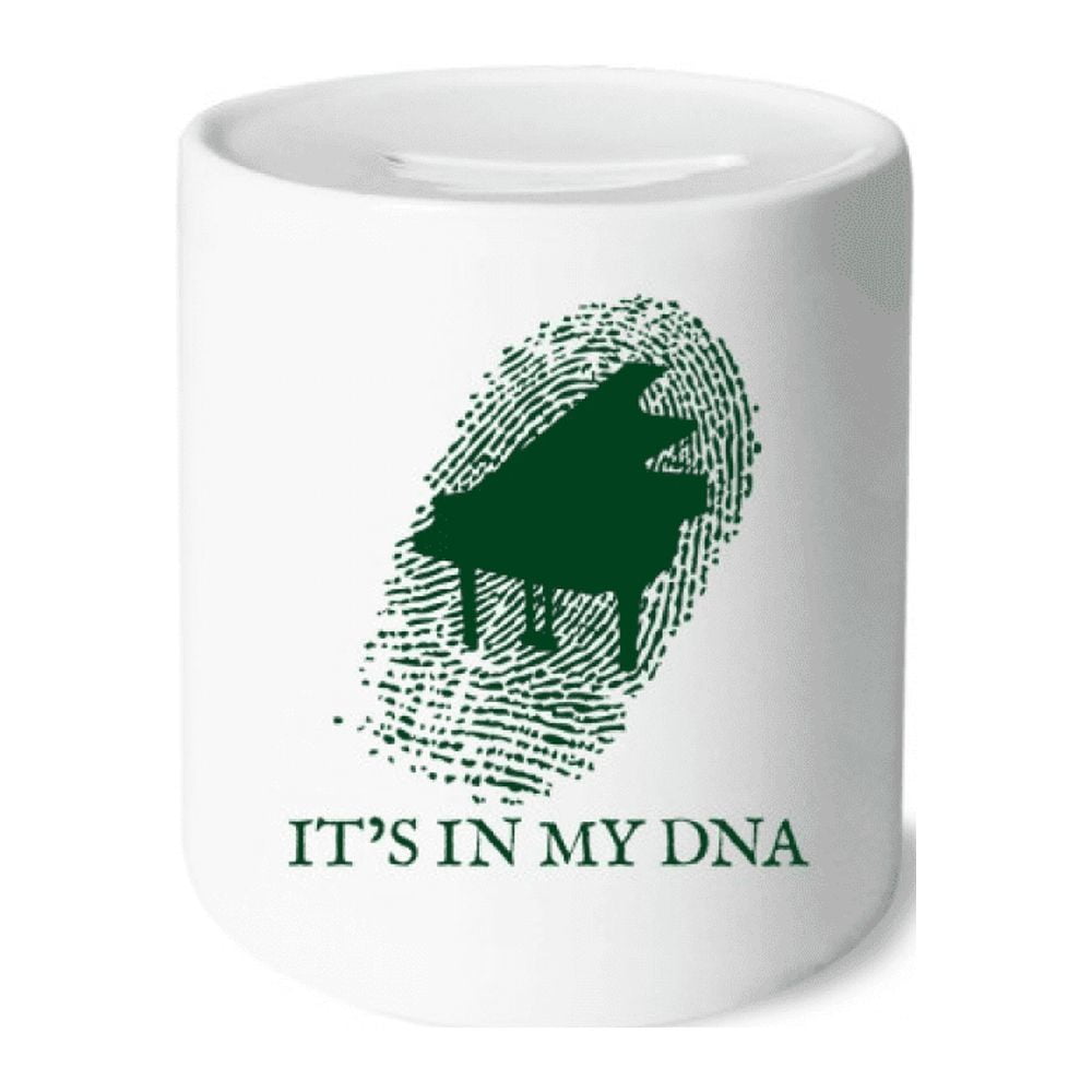 Gene Fingerprint Musical Piano Money Box Cerac Coin Case Piggy Bank