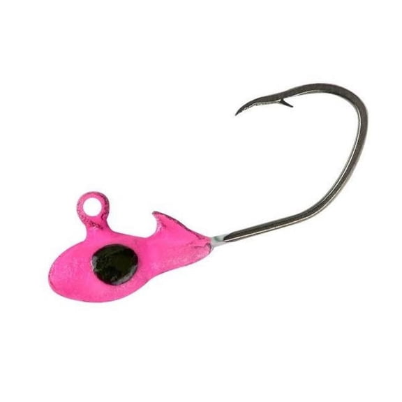 Gene Larew 0.062 oz Crappiepro Pink Sickle Jig Head - Pack of 10