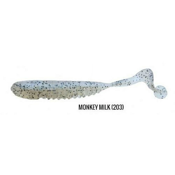 Gene Larew 3RG203-12 3.5" Rally Grub Monkey Milk