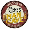 thumbnail image 1 of Gene's Man Cave 12" Round Metal Sign Kitchen Bar Wall Décor 200120035061, 1 of 1