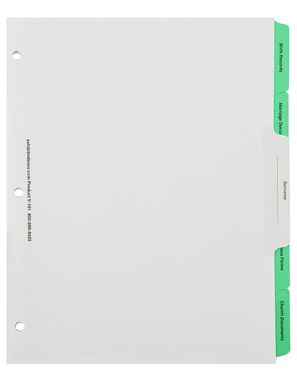 Genealogy Binder Dividers