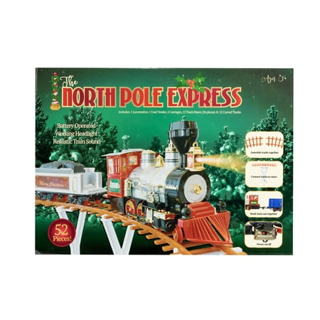 Gener8 Battery Operated Plastic Christmas Train, Ages 3 Years and up