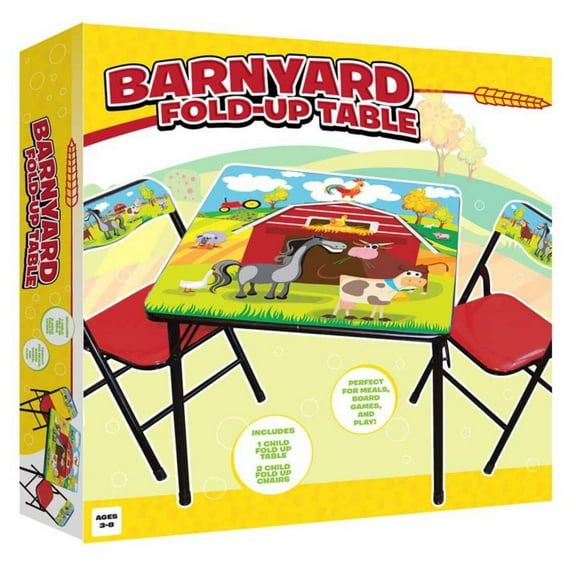 Gener8 Barnyard Indoor Multi-Color Table & Chair Set for Ages 3-8