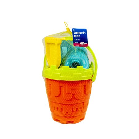 Gener8 Large Plastic Beach Toy Bucket with Shovel - Ages 6 Years and up