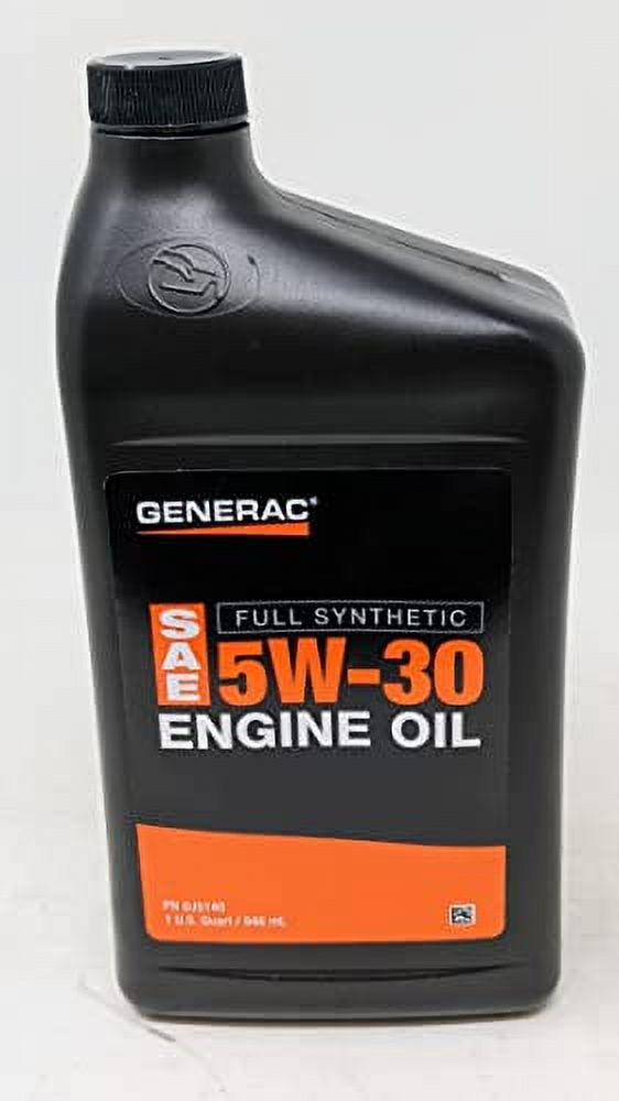 Generac Synthetic OEM Motor Oil 5W-30 SN, Quart Bottle, Sludge Varnish ...