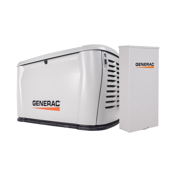 Generac 10kW Home Standby Generator with 16C Transfer Switch, Cellular Connectivity, Easy to Use, Whole House Power Backup, Smart Outage Solution