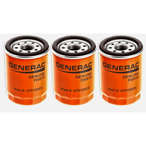 Generac - 3 PACK OIL FILTER 90 LOGO ORNG-CAN - 070185ES / 070185E 90mm High Capacity (30% More Filter)