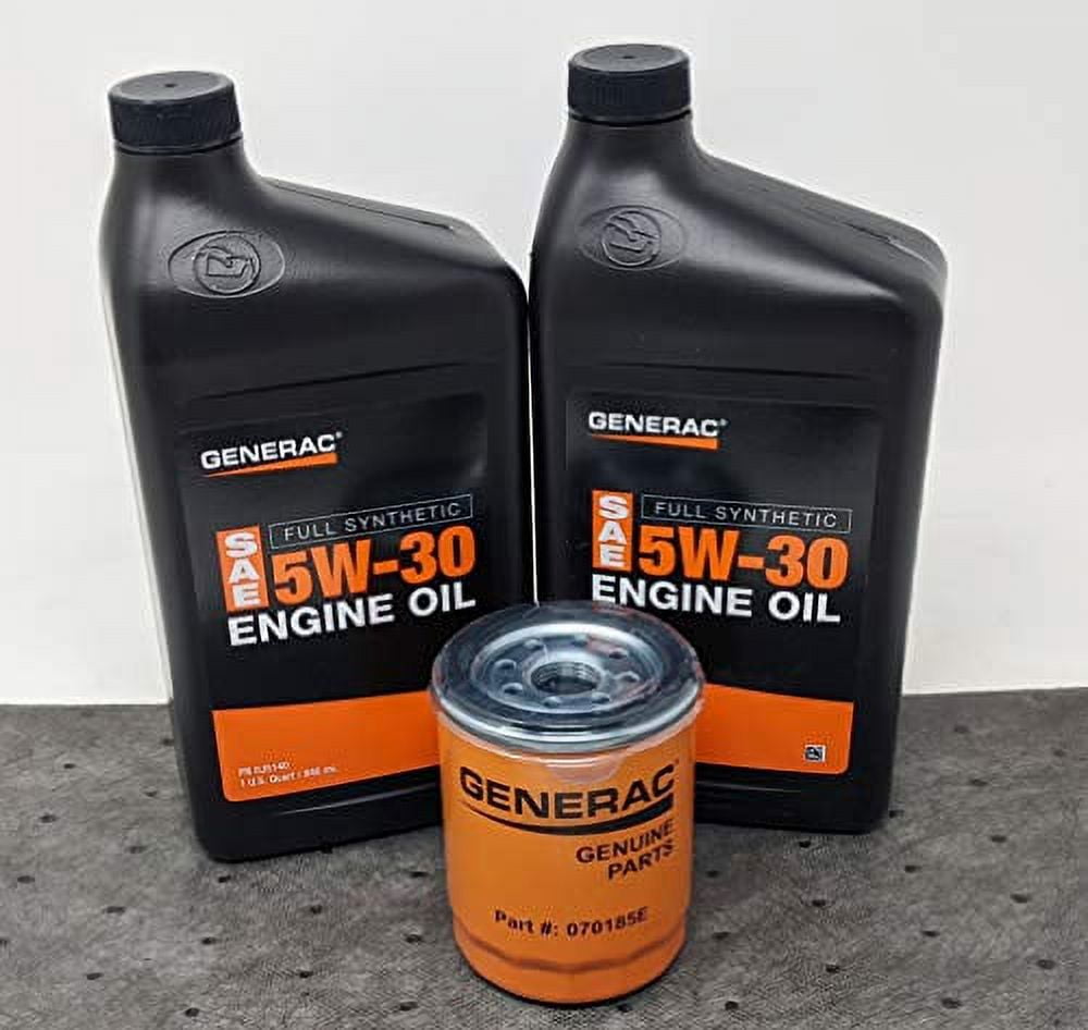 Generac 5W-30 Full Synthetic Oil Change Kit, 2 Quarts, with Oil Filter