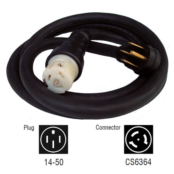 Generac 6330 50 Amp 10 ft. NEMA 1450 M/Locking CS6364 F Generator Power Cord