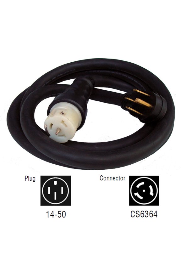 6330 50 Amp 10 ft. NEMA 1450 M/Locking CS6364 F Generator Power Cord
