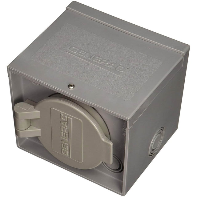 Generac 6340 30 Amp Electrical Power Input Inlet Plug In Box with Lid ...