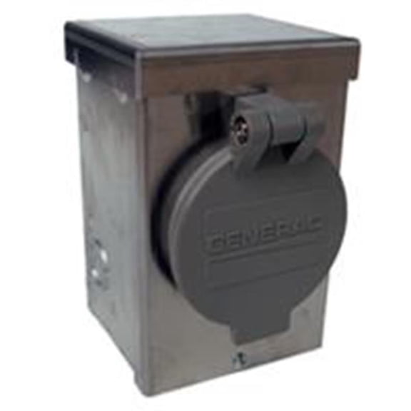 Generac 6347 Aluminum Enclosure Power Inlet Box With Flip Lid 125/250 Volt AC 50 Amp