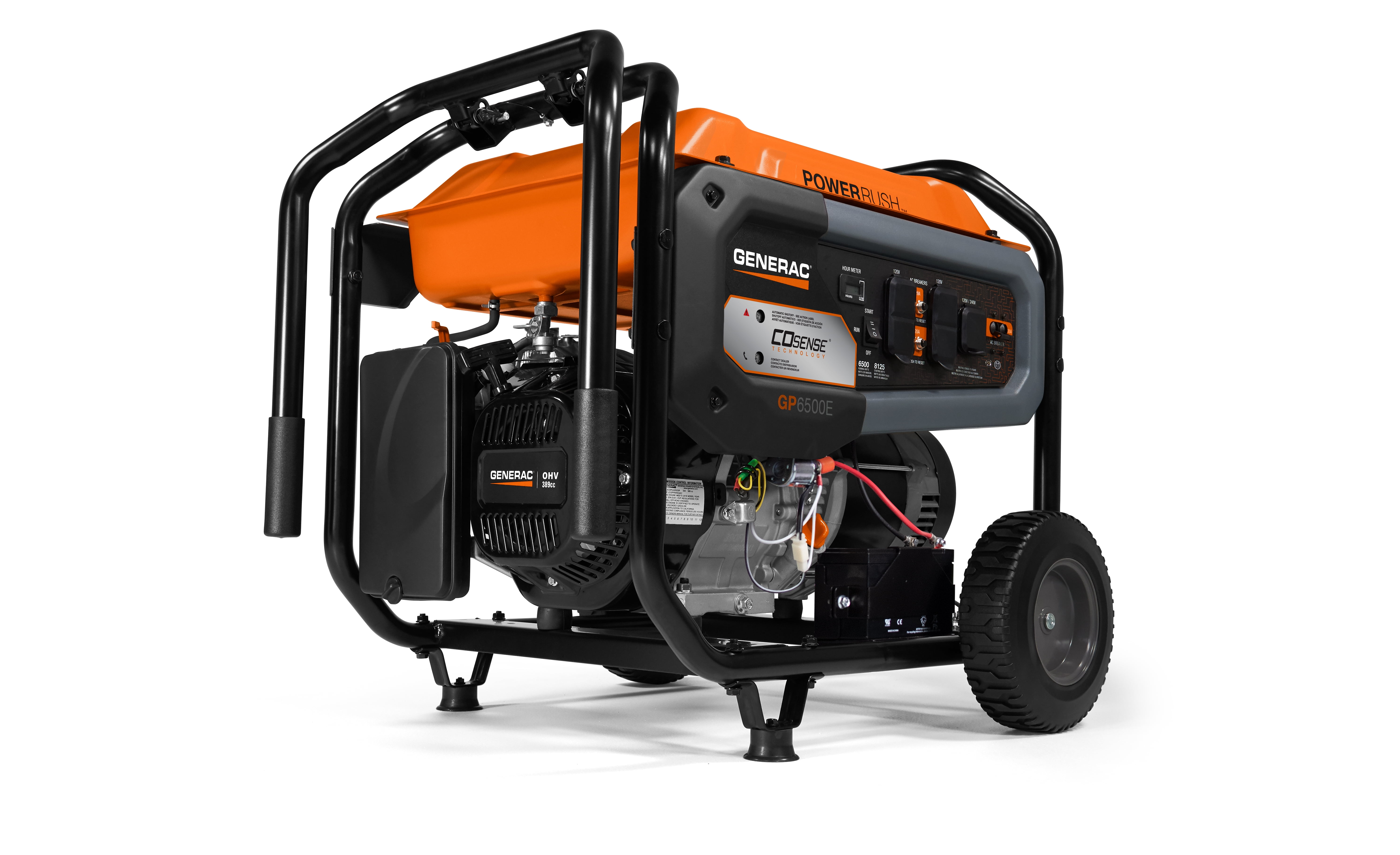Generac 7713 GP6500E Electric Start Gas Powered Portable Generator w/ COSense - 49ST