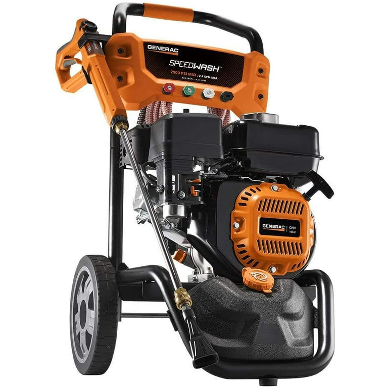 Generac 2900 PSI 2.4 GPM OHV Engine Axial Cam Pump Gas Pressure Washer Speedwash Generac 2900 PSI 2.4 GPM OHV Engine Axial Cam Pump Gas Pressure Washer Speedwash