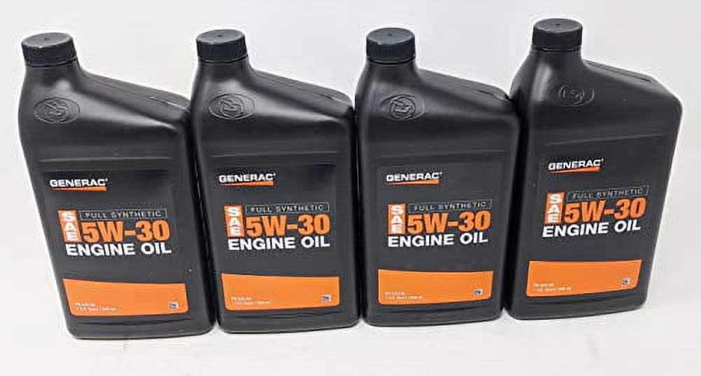 Generac Full Synthetic Motor Oil 5W-30, 1 qt (4 Pack)