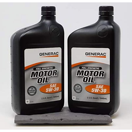 Generac Full Synthetic Motor Oil 5W-30 SN Quart Bottle Part# 0J5140 (qt) 2-Pack