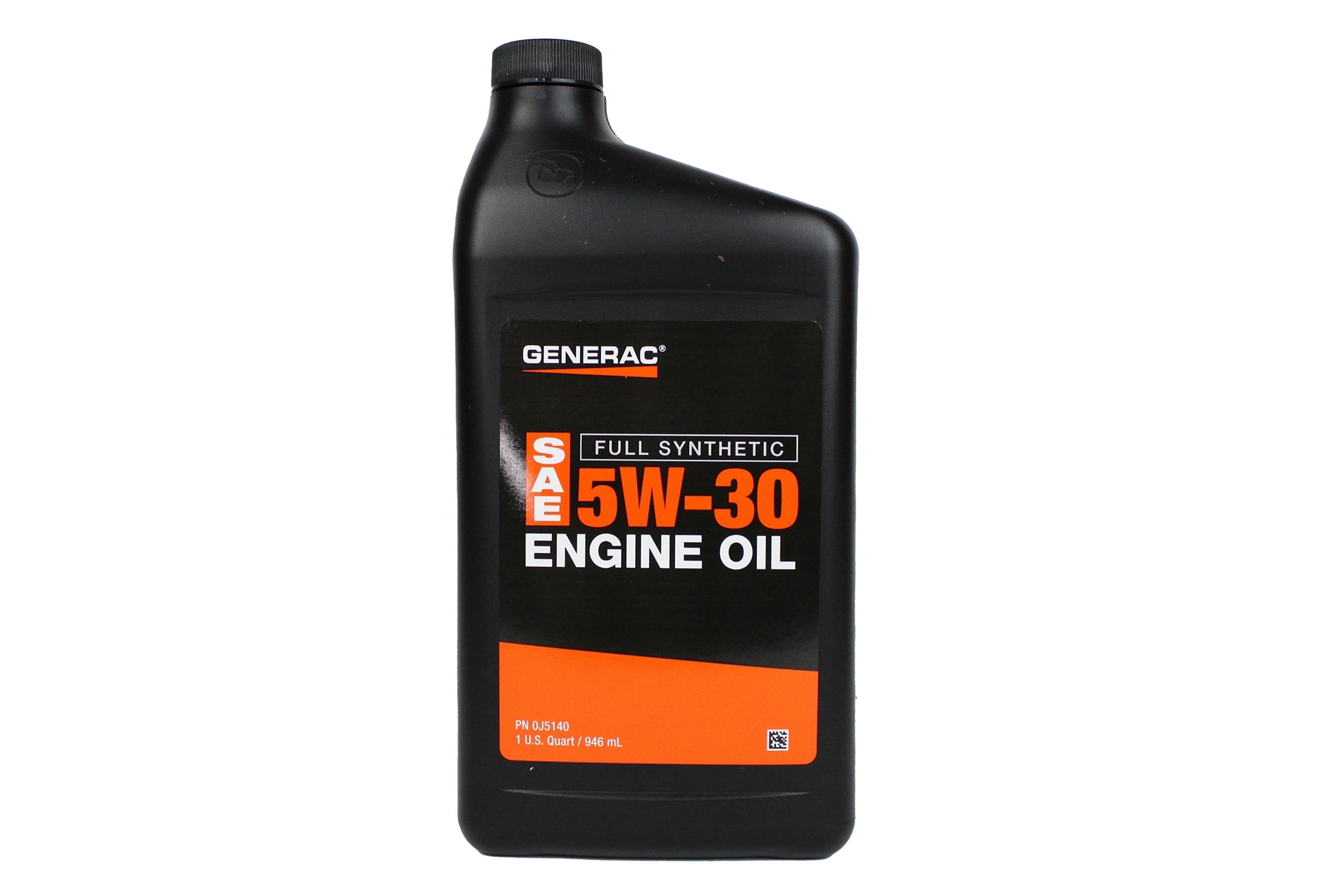 Generac Full Synthetic Motor Oil 5W-30 SN | Outstanding Viscosity Stability, Superior Engine Protection, Reduces Friction, Prevents Sludge | Extended Your Generator Engine Life| API SN Certified
