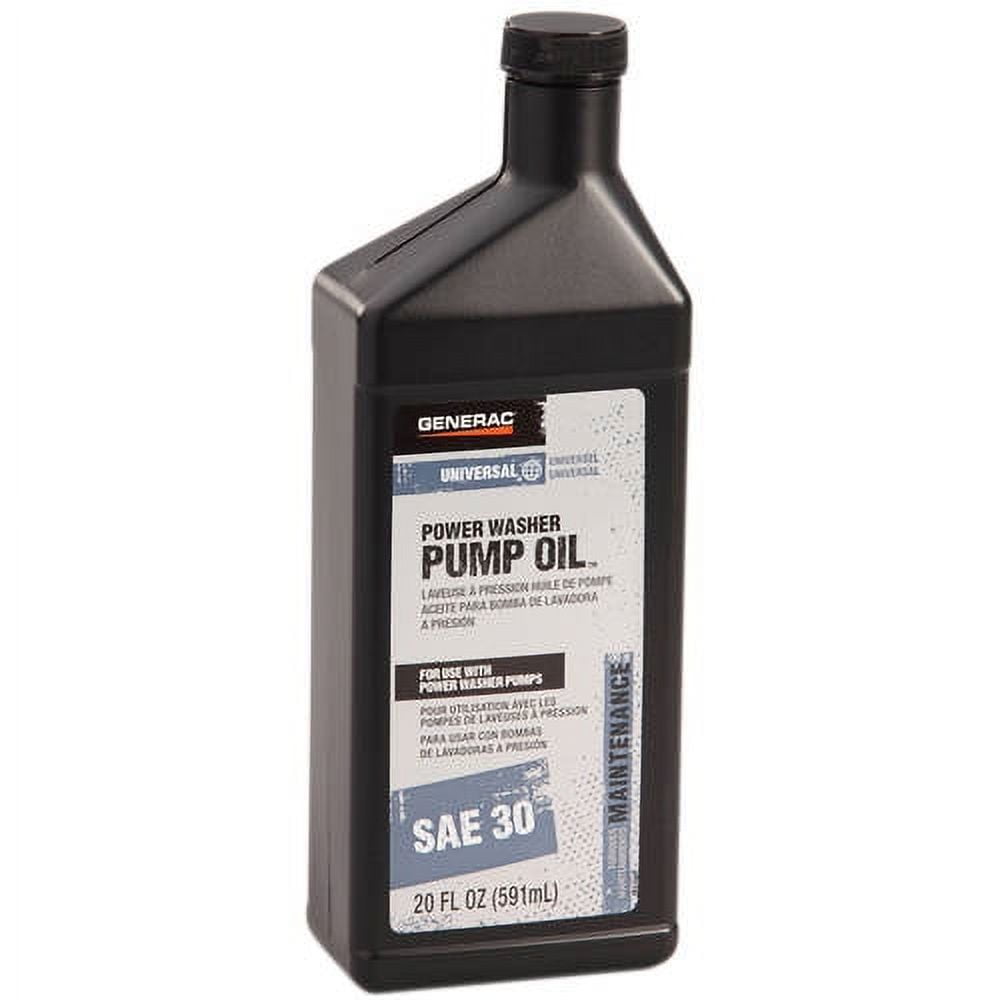 Generac Pressure Washer Pump Oil, SAE 30