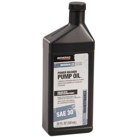 Generac Pressure Washer Pump Oil, SAE 30