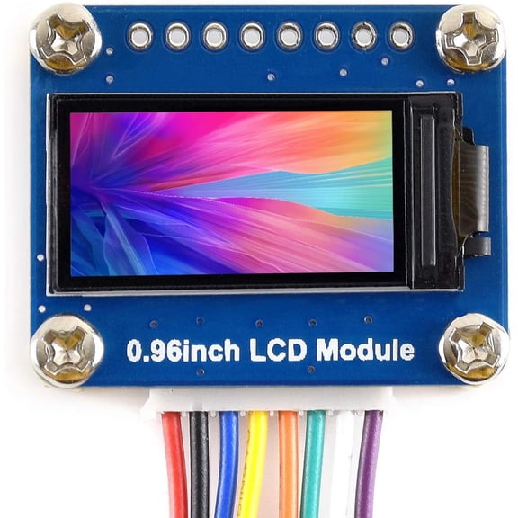General 0.96inch LCD Display Module Compatible with 4B/ 3B+ 160x80 Resolution IPS Screen with Embedded Controller Communicating via SPI Interface