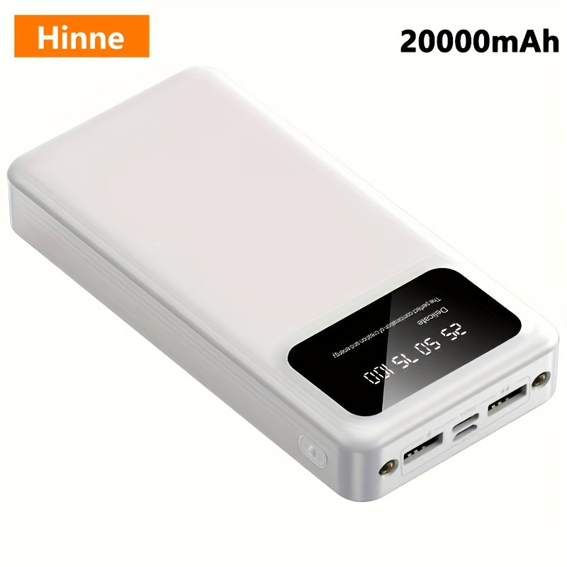 General 10000/20000mAh High-capacity Portable Power Bank, 5V2.1A Portable USB Charger, Compatible with Android/iPhone Devices(2*USB Output, Type-c, Micro), with LED And Digital Display