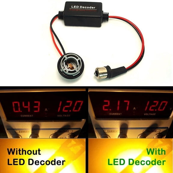 General 1156/BA15S/BAY18D LED light fault decoder turn signal light fault eliminator flat foot