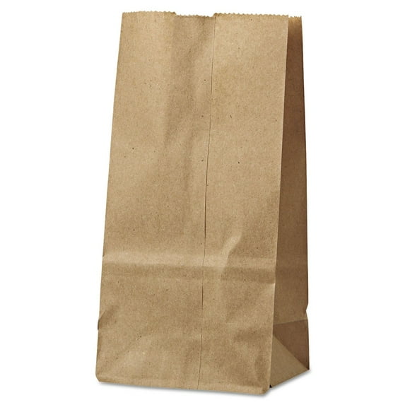 General 18402 Grocery Paper Bags, 30 Lbs Capacity, #2, 4.31"w X 2.44"d X 7.88"h, Kraft, 500 Bags