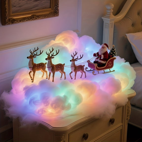 General [1Pack] 3D RGB LED Cloud Lamp Color-Changing Night Light with Lightning Effects, Creative Multicolor Mood Lighting for Bedroom, Gaming Room, Party And Club Decoration