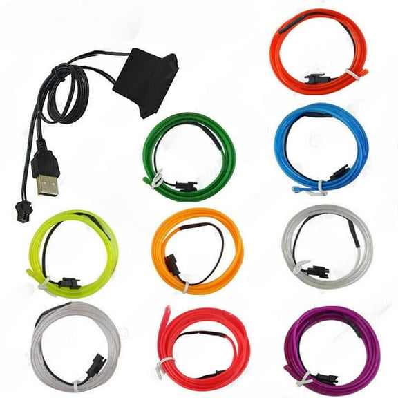 General 1m/2m/3m/5m with edge cold light 5m car EL decorative line luminous line ambient light USB driver