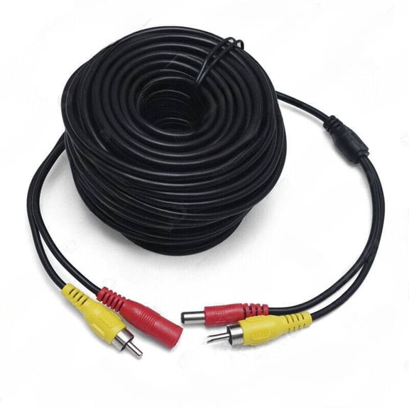 General 20 meter RCA video cable with reverse detection cable 20M car RCA reverse rearview camera image video cable