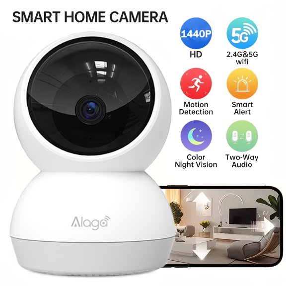 General 2K Monitor with Camera And Audio - Indoor Security Camera, AI Motion Detection, 2.4G/5G Wifi, Night Vision, 2-Way Talk, Cloud/Sd Storage