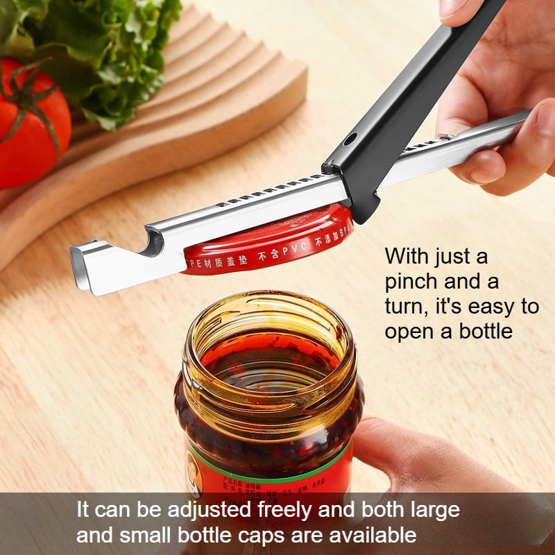 General 3-in-1 Can Opener & Bottle Opener, Stainless Steel for Easy Cap Removal, Ideal for Homes Hotels Bars, Beneficial for Seniors & Limited Strength