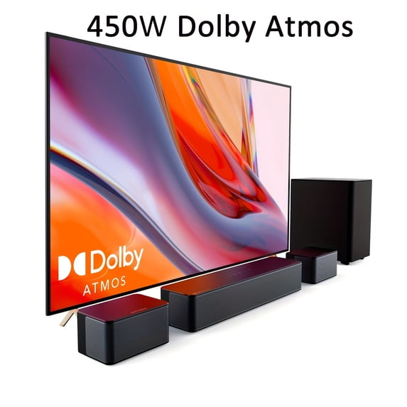 General 5.1 SoundBar Atmos Compatible, Smart TV Sound Bar with Wireless Subwoofer, 3D Surround Sound System for TV, Surround And Bass Adjustable Home Theater