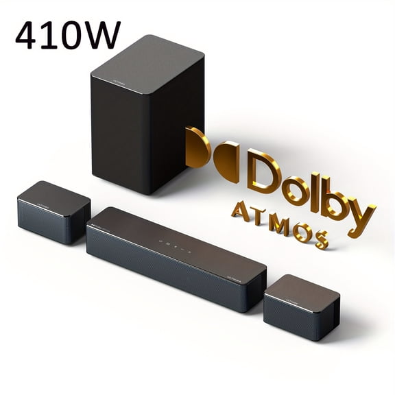 General 5.1 SoundBar Atmos Compatible, Smart TV Sound Bar with Wireless Subwoofer, 3D Surround Sound System for TV, Surround And Bass Adjustable Home Theater