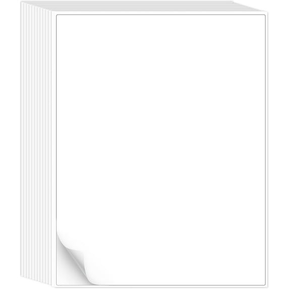 General 50 Full Sheet Self Adhesive Sticker Paper 8.5 x 11 Inches ...