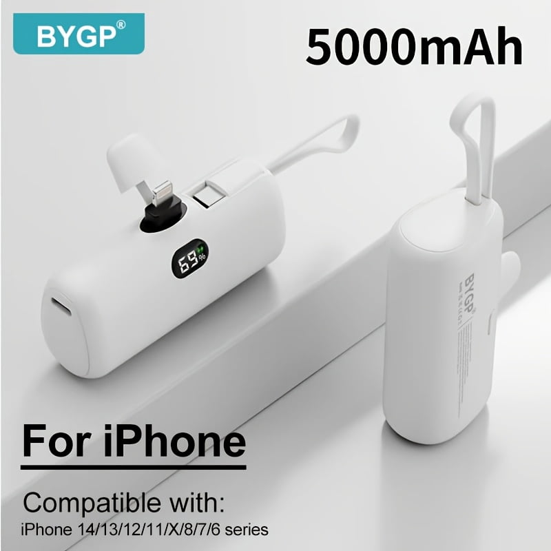 General 5000Mah Portable Charger, Ultra-Compact Battery Pack Travel Phone Charger, Compatible with Iphone 14/13/12/11/X/8/7 Pro Max/Ipad Pro Series, Emergency Power Pocket Power Bank