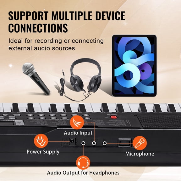General  61-Key Digital Keyboard Piano - 200 Tones/Rhythms, 60 Demo Songs, Speakers, for Beginners