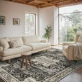 thumbnail image 1 of General 6x9 Area Rug Washable - Living Room Rugs with Non Slip Backing Ultra Soft Stain Resistant Bedroom Dining Room Carpet Indoor Distressed Home Decor Mat for Bathroom 6x9 Black, 1 of 11