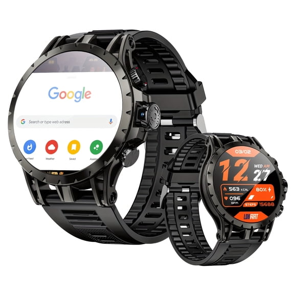 General APPLLP 4 Android Smart Watch Featuring a Rotating Camera, Round AMOLED Touchscreen, And 4G Network Smart Band