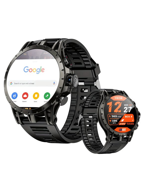 General APPLLP 4 Android Smart Watch Featuring a Rotating Camera, Round AMOLED Touchscreen, And 4G Network Smart Band