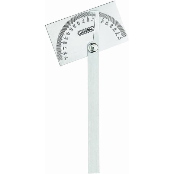 General Angle Protractor #17 Stainless Steel Square Head - Measuring Tool for Carpenters & Woodworking Hobbyists