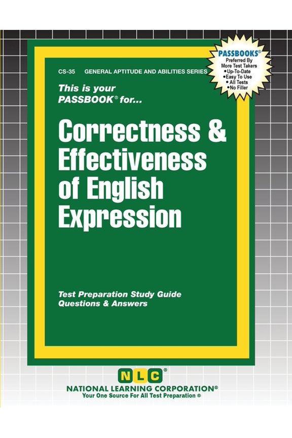 General Aptitude and Abilities Correctness & Effectiveness of English Expression, Book 35, (Paperback)