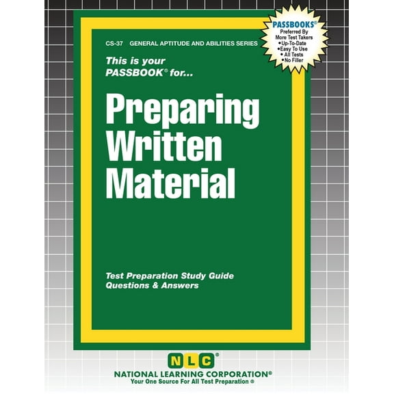 General Aptitude and Abilities Preparing Written Material, Book 37, (Paperback)