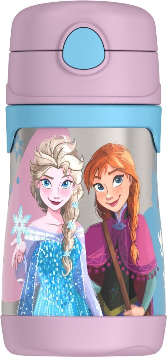 General Baby 10 oz. Stainless Steel Bottle with pop-up straw, Frozen