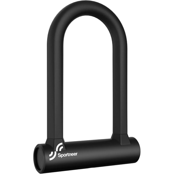 General Bike Lock - 17mm Shackle Heavy Duty Anti Theft Bike U Lock with 2 Keys - Bicycle U-Locks with Sturdy Mounting Bracket for Road, Mountain, Electric & Folding Bike, Size 7.76''x5.02''